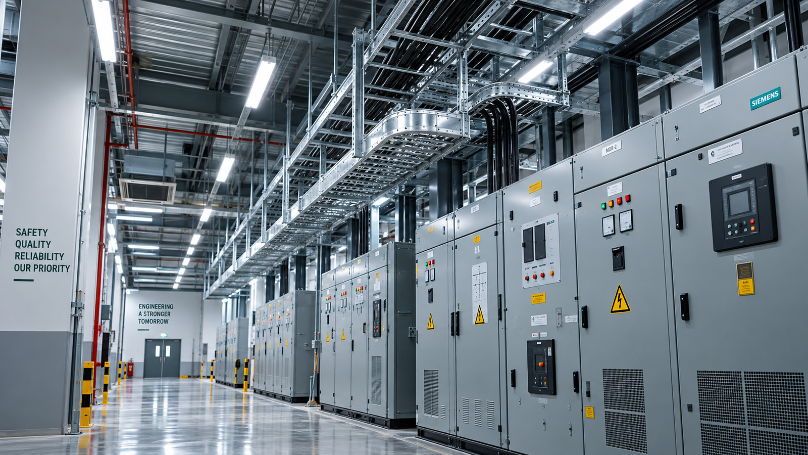 Industrial electrical installation and cable management